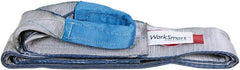 Value Collection - 12' Long x 4" Wide, 6,400 Lb Vertical Capacity, 1 Ply, Polyester Web Sling - 5,000 Lb Choker Capacity, with Eye & Eye (Flat) - Exact Tooling
