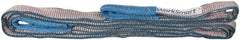 Value Collection - 9' Long x 1" Wide, 3,200 Lb Vertical Capacity, 2 Ply, Polyester Web Sling - 2,500 Lb Choker Capacity, with Eye & Eye (Flat) - Exact Tooling