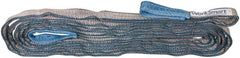 Value Collection - 20' Long x 1" Wide, 3,200 Lb Vertical Capacity, 2 Ply, Polyester Web Sling - 2,500 Lb Choker Capacity, with Eye & Eye (Flat) - Exact Tooling