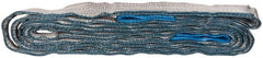 Value Collection - 18' Long x 2" Wide, 6,400 Lb Vertical Capacity, 2 Ply, Polyester Web Sling - 5,000 Lb Choker Capacity, with Eye & Eye (Flat) - Exact Tooling