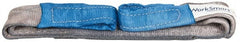 Value Collection - 3' Long x 3" Wide, 8,600 Lb Vertical Capacity, 2 Ply, Polyester Web Sling - 6,900 Lb Choker Capacity, with Eye & Eye (Flat) - Exact Tooling