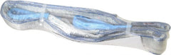 Value Collection - 5' Long x 3" Wide, 8,600 Lb Vertical Capacity, 2 Ply, Polyester Web Sling - 6,900 Lb Choker Capacity, with Eye & Eye (Flat) - Exact Tooling