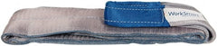 Value Collection - 6' Long x 4" Wide, 11,500 Lb Vertical Capacity, 2 Ply, Polyester Web Sling - 9,200 Lb Choker Capacity, Silver (Color), with Eye & Eye (Flat) - Exact Tooling