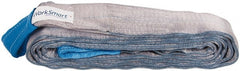 Value Collection - 16' Long x 4" Wide, 11,500 Lb Vertical Capacity, 2 Ply, Polyester Web Sling - 9,200 Lb Choker Capacity, with Eye & Eye (Flat) - Exact Tooling