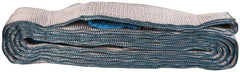 Value Collection - 20' Long x 4" Wide, 11,500 Lb Vertical Capacity, 2 Ply, Polyester Web Sling - 9,200 Lb Choker Capacity, Silver (Color), with Eye & Eye (Flat) - Exact Tooling