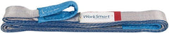 Value Collection - 12' Long x 2" Wide, 3,200 Lb Vertical Capacity, 1 Ply, Polyester Web Sling - 2,500 Lb Choker Capacity, with Eye & Eye (Twisted) - Exact Tooling