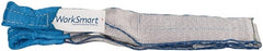 Value Collection - 4' Long x 3" Wide, 4,800 Lb Vertical Capacity, 1 Ply, Polyester Web Sling - 3,800 Lb Choker Capacity, with Eye & Eye (Twisted) - Exact Tooling