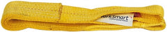 Value Collection - 3' Long x 3" Wide, 6,500 Lb Vertical Capacity, 2 Ply, Nylon Web Sling - 5,200 Lb Choker Capacity, with Eye & Eye (Flat) - Exact Tooling