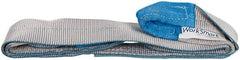 Value Collection - 6' Long x 3" Wide, 4,800 Lb Vertical Capacity, 1 Ply, Polyester Web Sling - 3,800 Lb Choker Capacity, with Eye & Eye (Twisted) - Exact Tooling