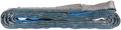 Value Collection - 16' Long x 2" Wide, 6,400 Lb Vertical Capacity, 2 Ply, Polyester Web Sling - 5,000 Lb Choker Capacity, with Eye & Eye (Twisted) - Exact Tooling