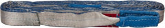Value Collection - 18' Long x 2" Wide, 6,400 Lb Vertical Capacity, 2 Ply, Polyester Web Sling - 5,000 Lb Choker Capacity, with Eye & Eye (Twisted) - Exact Tooling