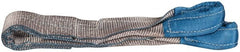 Value Collection - 3' Long x 3" Wide, 8,600 Lb Vertical Capacity, 2 Ply, Polyester Web Sling - 6,900 Lb Choker Capacity, with Eye & Eye (Twisted) - Exact Tooling