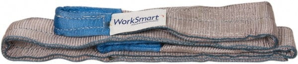 Value Collection - 6' Long x 3" Wide, 8,600 Lb Vertical Capacity, 2 Ply, Polyester Web Sling - 6,900 Lb Choker Capacity, with Eye & Eye (Twisted) - Exact Tooling