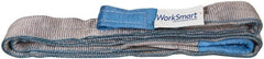 Value Collection - 8' Long x 3" Wide, 8,600 Lb Vertical Capacity, 2 Ply, Polyester Web Sling - 6,900 Lb Choker Capacity, Silver (Color), with Eye & Eye (Twisted) - Exact Tooling