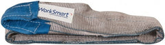Value Collection - 4' Long x 4" Wide, 11,500 Lb Vertical Capacity, 2 Ply, Polyester Web Sling - 9,200 Lb Choker Capacity, Silver (Color), with Eye & Eye (Twisted) - Exact Tooling
