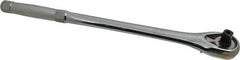 Proto - 1/2" Drive Pear Head Quick-Release Ratchet - Chrome Finish, 15" OAL, 45 Gear Teeth, Standard Head - Exact Tooling
