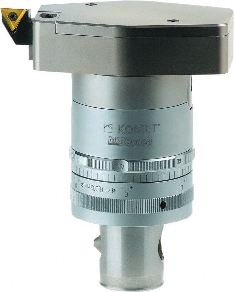 Komet - 50mm Body Diam, Manual Single Cutter Boring Head - 62mm to 103mm Bore Diam - Exact Tooling