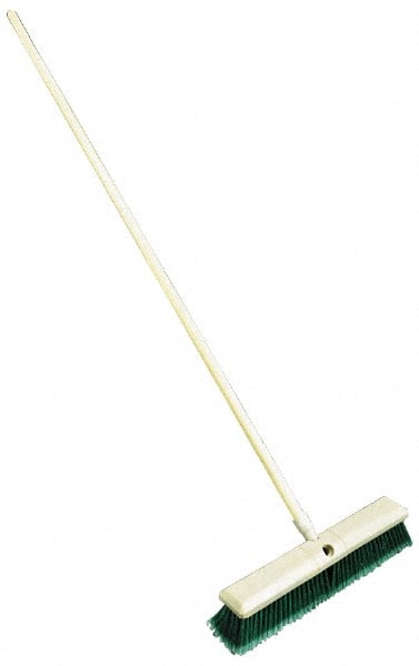 Weiler - 24" General Purpose Synthetic Push Broom - 3" Bristle Length, Foam Block, Threaded Handle Connection - Exact Tooling