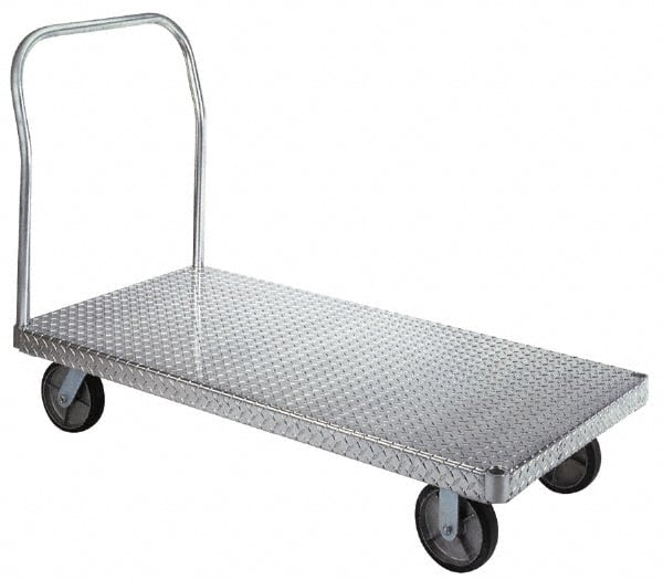 Wesco Industrial Products - 2,000 Lb. Load Capacity, Aluminum Platform Truck - 72 Inch Long x 36 Inch Wide - Exact Tooling