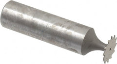 Whitney Tool Co. - 1/2" Diam x 1/64" Face Width, Cobalt, 12 Teeth, Shank Connection Woodruff Keyseat Cutter - Uncoated, 2-1/64" OAL x 1/2" Shank, Straight Teeth - Exact Tooling