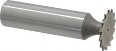 Whitney Tool Co. - 3/4" Diam x 1/32" Face Width, Cobalt, 14 Teeth, Shank Connection Woodruff Keyseat Cutter - Uncoated, 2-1/32" OAL x 1/2" Shank, Straight Teeth - Exact Tooling