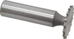 Whitney Tool Co. - 1" Diam x 1/16" Face Width, Cobalt, 16 Teeth, Shank Connection Woodruff Keyseat Cutter - Uncoated, 2-1/16" OAL x 1/2" Shank, Straight Teeth - Exact Tooling