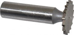Whitney Tool Co. - 1" Diam x 5/64" Face Width, Cobalt, 16 Teeth, Shank Connection Woodruff Keyseat Cutter - Uncoated, 2-5/64" OAL x 1/2" Shank, Straight Teeth - Exact Tooling