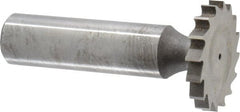 Whitney Tool Co. - 1" Diam x 9/64" Face Width, Cobalt, 16 Teeth, Shank Connection Woodruff Keyseat Cutter - Uncoated, 2-9/64" OAL x 1/2" Shank, Straight Teeth - Exact Tooling