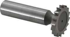 Whitney Tool Co. - 1" Diam x 11/64" Face Width, Cobalt, 16 Teeth, Shank Connection Woodruff Keyseat Cutter - Uncoated, 2-11/64" OAL x 1/2" Shank, Straight Teeth - Exact Tooling