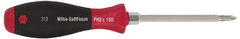Wiha - #1, 6-11/16" OAL, Demolition Phillips Screwdriver - Hex Shank, Ergonomic Handle - Exact Tooling