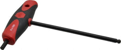 Wiha - 6mm Hex, T-Handle Cushion Grip, Hex Key - 150mm OAL, Metric System of Measurement - Exact Tooling