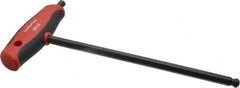 Wiha - 8mm Hex, T-Handle Cushion Grip, Hex Key - 200mm OAL, Metric System of Measurement - Exact Tooling