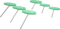 Wiha - 6 Piece IP10 to IP30 T-Handle Torx Plus Key Set - IP10, IP15, IP20, IP25, IP27, IP30 Torx Size - Exact Tooling