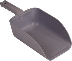 Remco - 82 oz Gray Polypropylene & Semi-Ferrous Additive Flat Bottom Scoop - 5.9" Wide x 3.3" Deep Bowl, 15.1" OAL - Exact Tooling