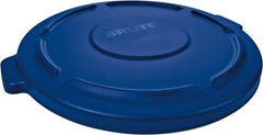 Rubbermaid - Round Lid for Use with 32 Gal Round Trash Cans - Blue, Low-Density Polyethylene, For Brute Trash Cans - Exact Tooling
