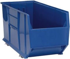 Quantum Storage - 175 Lb. Load Capacity, 41-7/8" Deep, Blue Polypropylene Hopper Stacking Bin - 17-1/2" High x 16-1/2" Wide x 41-7/8" Long - Exact Tooling