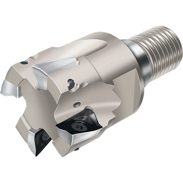 Walter - 50mm Cut Diam, 15mm Max Depth of Cut, Indexable Square Shoulder End Mill - Multiple Insert Styles, T45 Modular Connection, 90° Lead Angle, Through Coolant - Exact Tooling
