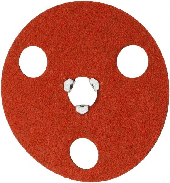 Norton - 5" Disc Diam, 60 Grit, Ceramic Alumina Quick Change Disc - Type S Attaching System, Coated, Medium Grade - Exact Tooling