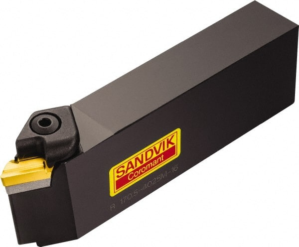 Sandvik Coromant - R/L170.5, Left Hand Cut, 30° Lead Angle, 40mm Shank Height x 25mm Shank Width, Negative Rake Indexable Turning Toolholder - 145mm OAL, KNUX 16 04 05L Insert Compatibility, Series T-Max - Exact Tooling