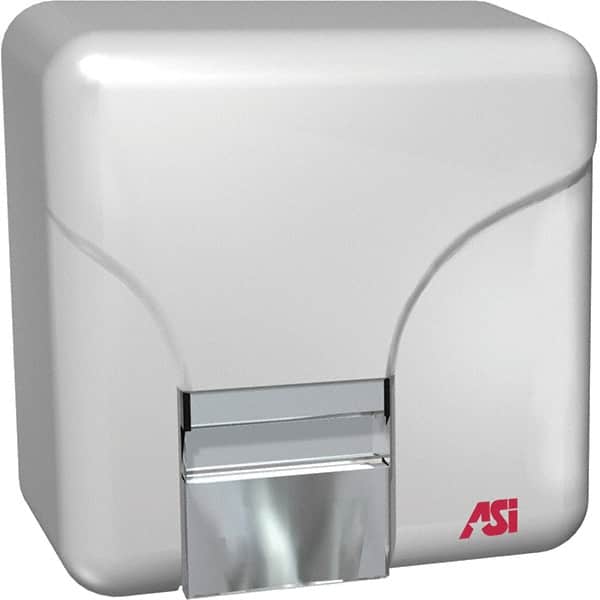 ASI-American Specialties, Inc. - 1800 Watt White Finish Electric Hand Dryer - 110/120 Volts, 15 Amps, 9-7/16" Wide x 9-41/64" High x 6-3/8" Deep - Exact Tooling