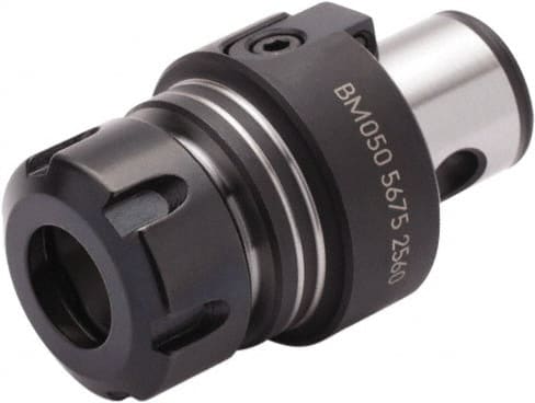 Seco - 0.039" to 0.63" Capacity, 60mm Projection, Modular Connection, ER25 Collet Chuck - Through-Spindle - Exact Tooling