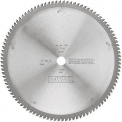 DeWALT - 14" Diam, 1" Arbor Hole Diam, 100 Tooth Wet & Dry Cut Saw Blade - Tungsten Carbide-Tipped, Standard Round Arbor - Exact Tooling