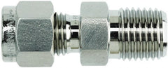 Brennan - 1/8" OD, Stainless Steel Male Connector - NPT Ends - Exact Tooling