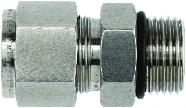 Brennan - 3/8" Tube OD Stainless Steel Compression Tube O-Seal Male Connector - Exact Tooling