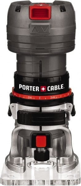 Porter-Cable - 31,000 RPM, 0.5 HP, 5.6 Amp, Laminate Trimmer Electric Router - 120 Volts, 1/4 Inch Collet - Exact Tooling