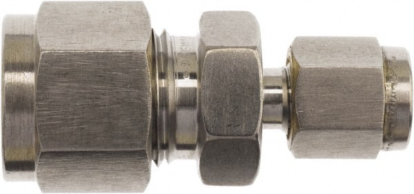Brennan - 1/2 x 3/8" OD, Stainless Steel Union - Comp x Comp Ends - Exact Tooling
