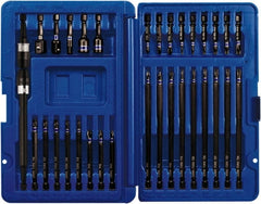 Irwin - 34 Piece, Screwdriver Insert Bit Set - #1 to #4 Phillips, T10 to T40 Torx - Exact Tooling