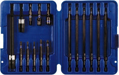 Irwin - 16 Piece, Screwdriver Insert Bit Set - #1 to #3 Phillips, T15 to T30 Torx - Exact Tooling