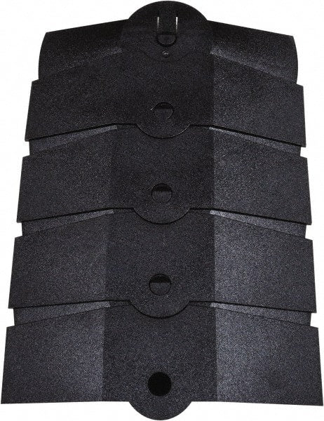UltraTech - 1 Channel, 1 Ft Long, 3/4" Max Compatible Cable Diam, Black ABS On Floor Cable Cover - 9-3/4" Overall Width x 1-3/8" Overall Height, 3" Channel Width x 3/4" Channel Height - Exact Tooling