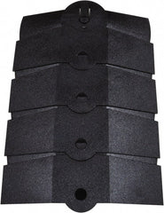 UltraTech - 1 Channel, 1 Ft Long, 3/4" Max Compatible Cable Diam, Black ABS On Floor Cable Cover - 9-3/4" Overall Width x 1-3/8" Overall Height, 3" Channel Width x 3/4" Channel Height - Exact Tooling